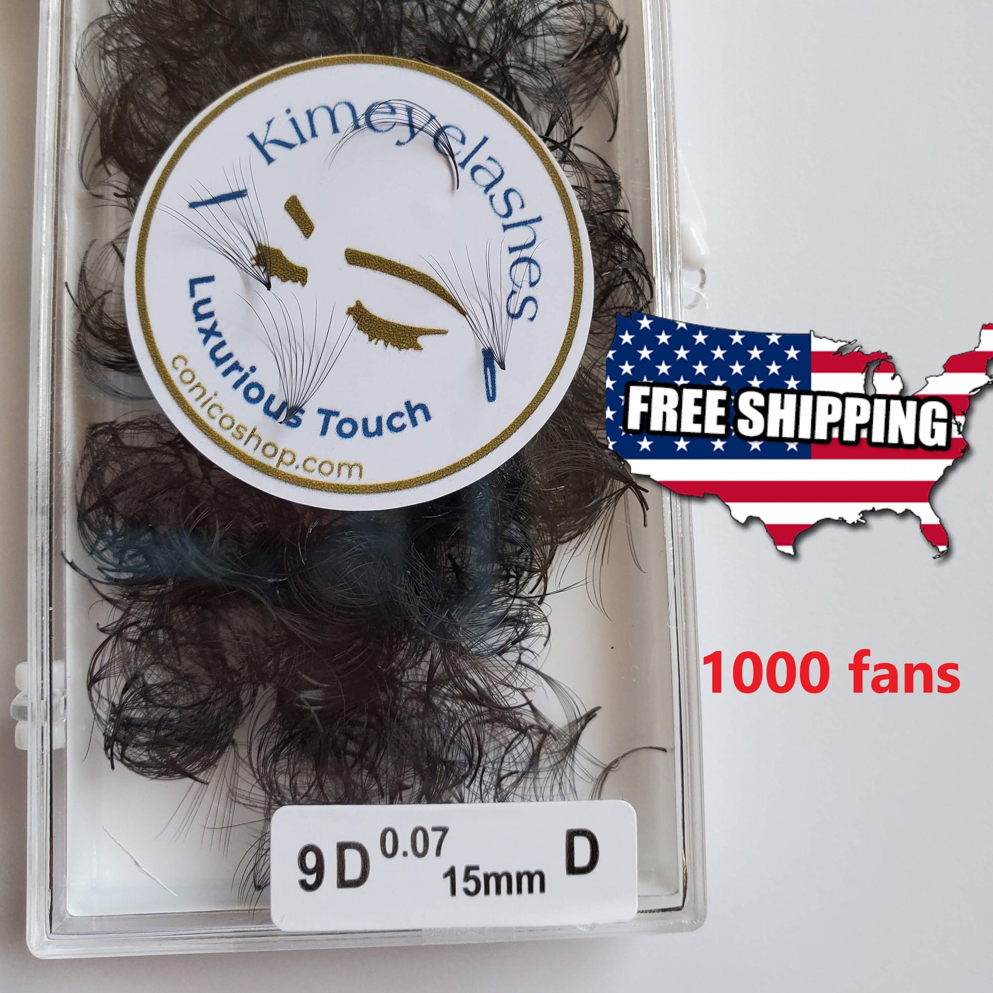 9D 0.07, C and D Curl 1000 Premade Mega Volume Fans. Handmade Perfect eyelash extensions crafted. Russian volume, American Volume Media 1 of 11