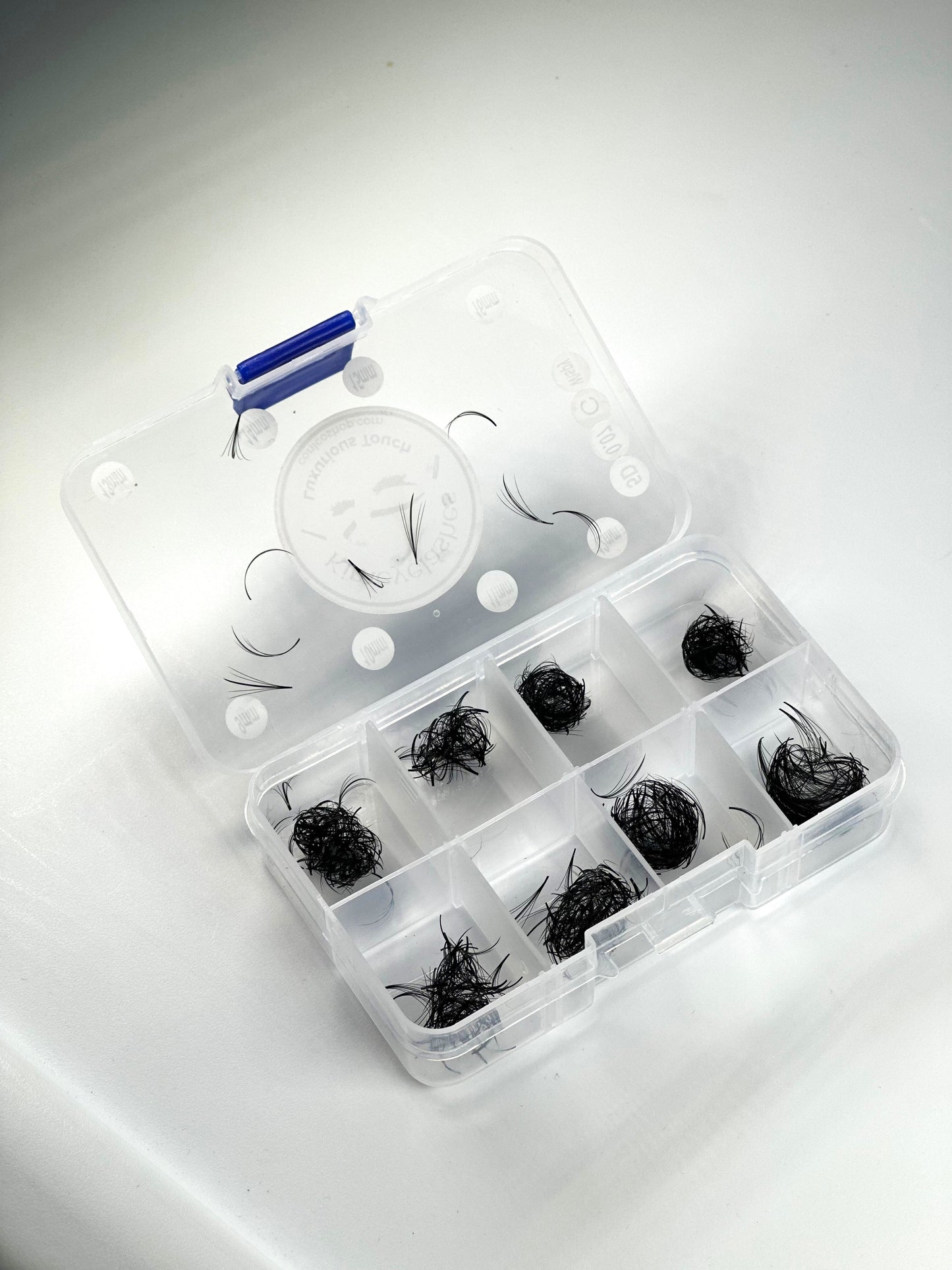 5D Premade fans Wispy Hybrid Mixed Lengths 9-16mm 500 fans Promade by Kimeyelashes