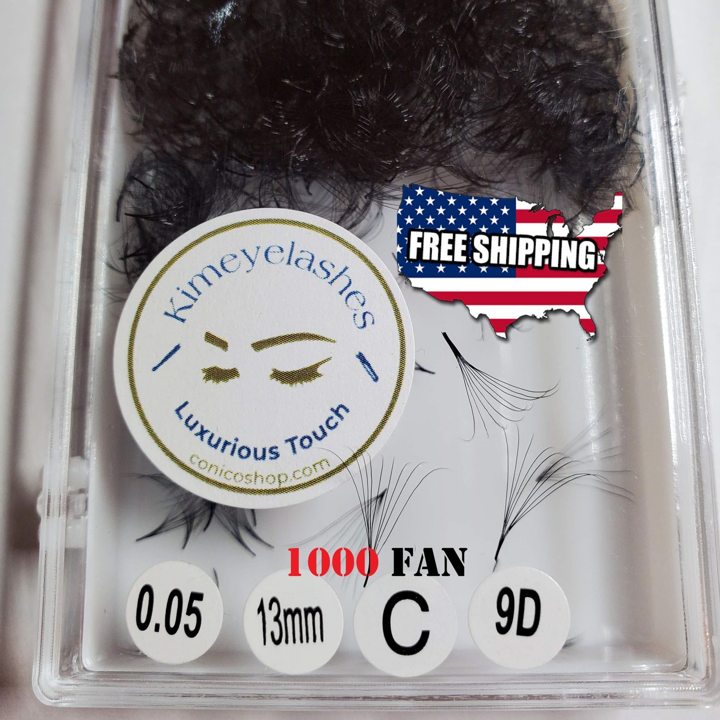 9D 0.05, C and D Curl 1000 Premade Mega Volume Fans. Handmade Perfect eyelash extensions crafted. Russian volume, American Volume