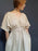 Linen dress with belt, Women Long maxi dress, Party dress, Beach cream